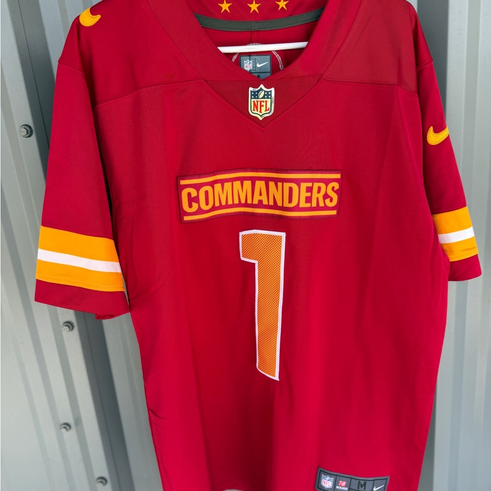 NFL Red and Yellow Commanders Dotson Jersey